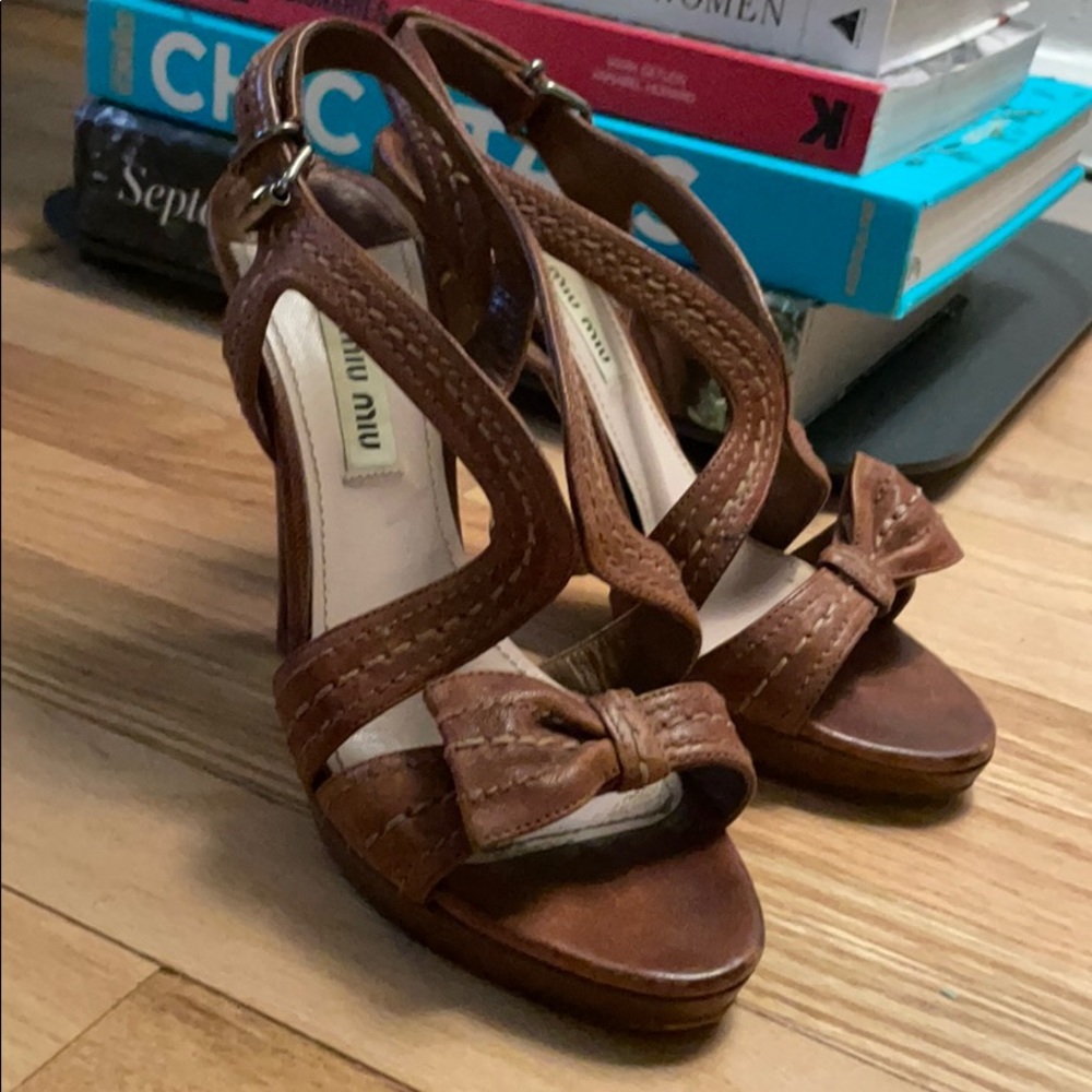 Miu Miu 5-inch Platform Sandals